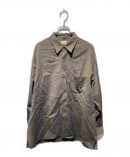 STEVEN ALANスティーブンアラン）の古着「LOOSE FIT TRO REGULAR COLLAR SHIRT」｜カーキ