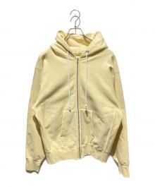 KAPTAIN SUNSHINE（キャプテンサンシャイン）の古着「Stretch Bulky Sweat Frontzip Hoody」｜イエロー