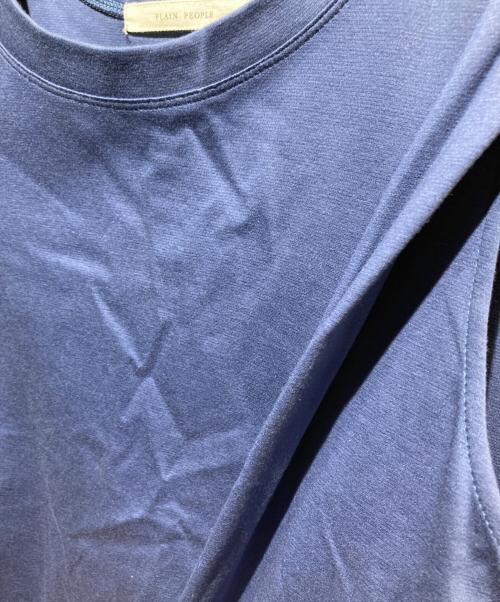 PLAIN PEOPLE（プレインピープル）PLAIN PEOPLE (プレインピープル) ミニ裏毛アシンメトリーワンピース ブルー サイズ:2の古着・服飾アイテム