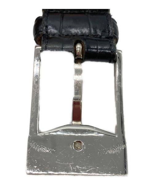 Vivienne Westwood（ヴィヴィアンウエストウッド）Vivienne Westwood (ヴィヴィアンウエストウッド) クロコ型押しレザーベルト ブラックの古着・服飾アイテム