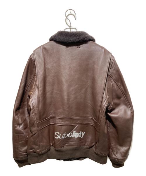 HOUSTON（ヒューストン）HOUSTON (ヒューストン) SUBCIETY (サブサエティ) TYPE G-1 フライトジャケット ブラウン サイズ:42Rの古着・服飾アイテム