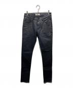 NAKED & FAMOUS DENIMネイキッドアンドフェイマスデニム）の古着「STACKED GUY コーティングデニムパンツ」｜ブラック