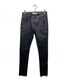 NAKED & FAMOUS DENIM（ネイキッドアンドフェイマスデニム）の古着「STACKED GUY コーティングデニムパンツ」｜ブラック