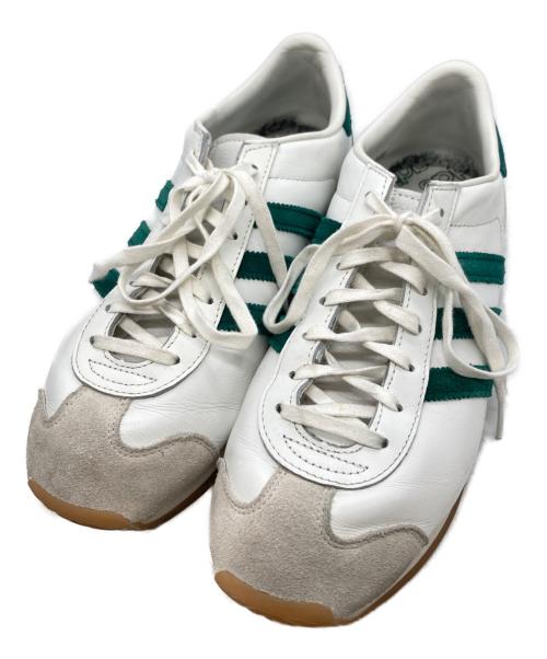 adidas（アディダス）adidas (アディダス) BEAUTY&YOUTH (ビューティーアンドユース) 別注 Country Japan/ローカットスニーカー グリーン×ホワイト サイズ:27cmの古着・服飾アイテム