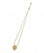 Christian Diorクリスチャン ディオール）の古着「heart rhinestone necklace」｜ゴールド