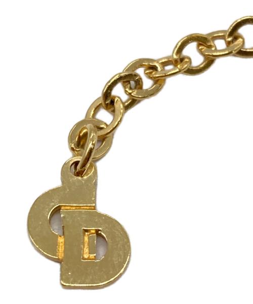 Christian Dior（クリスチャン ディオール）Christian Dior (クリスチャン ディオール) heart rhinestone necklace ゴールドの古着・服飾アイテム