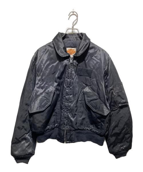 HARLEY-DAVIDSON（ハーレーダビッドソン）HARLEY-DAVIDSON (ハーレーダビッドソン) フライトジャケット ブラック サイズ:Ｌの古着・服飾アイテム