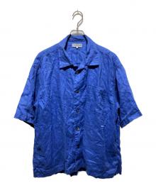 CAHLUMN（カウラム）の古着「Linen Open Collar Shirt」｜ブルー