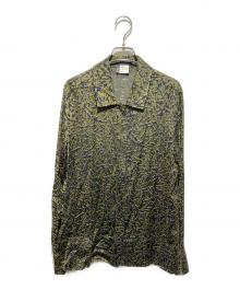 ELEMENTS ESCADA（エレメンツ エスカーダ）の古着「シルク混ジャガードブラウス」｜カーキ
