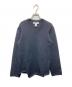 COMME des GARCONS SHIRT（コムデギャルソンシャツ）の古着「14AW Vネックアシンメトリーウールニット」｜ブラック