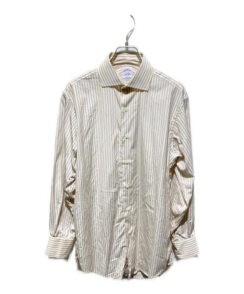 BROOKS BROTHERS（ブルックスブラザーズ）BROOKS BROTHERS (ブルックスブラザーズ) USA製Est.1818タグストライプシャツ レッド×ベージュ サイズ:14　1/2の古着・服飾アイテム
