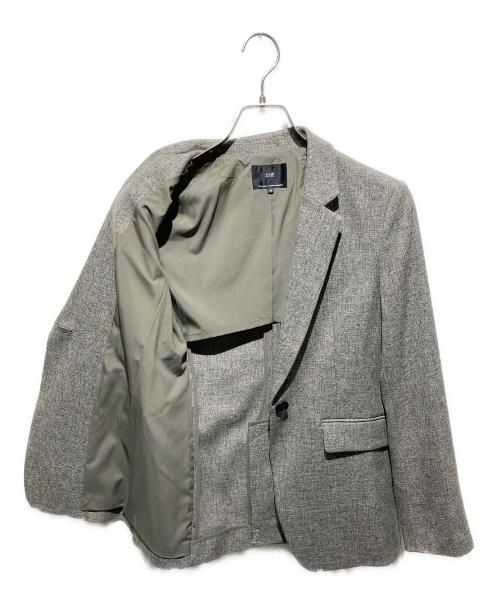 23区（ニジュウサンク）23区 (ニジュウサンク) ウールライクカルゼ テーラード ジャケット グレー サイズ:38の古着・服飾アイテム