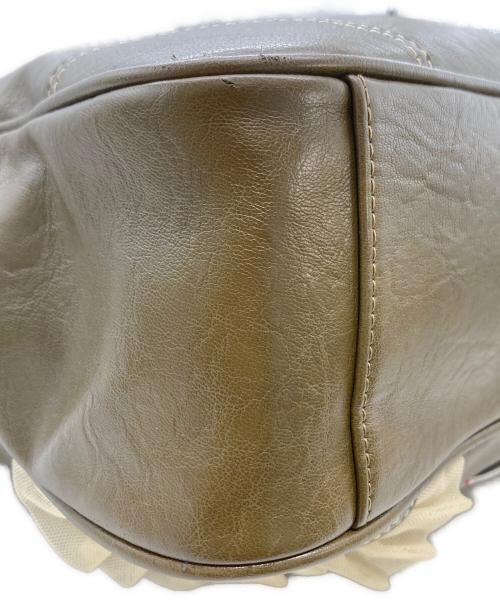 GRAIN（グレイン）GRAIN (グレイン) 2WAYヴィンテージチュールminiボストン カーキの古着・服飾アイテム