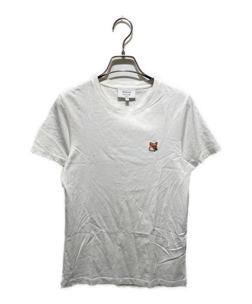 maison kitsune（メゾンキツネ）MAISON KITSUNE (メゾンキツネ) プリントTシャツ/FOX HEAD PATCH REGULAR TEE ホワイト サイズ:ＸＳの古着・服飾アイテム