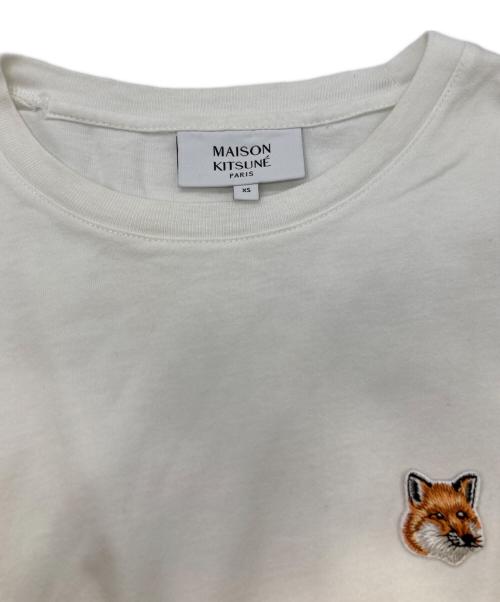 maison kitsune（メゾンキツネ）MAISON KITSUNE (メゾンキツネ) プリントTシャツ/FOX HEAD PATCH REGULAR TEE ホワイト サイズ:ＸＳの古着・服飾アイテム
