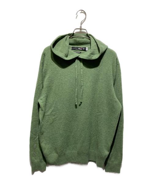 RLX RALPH LAUREN（アールエルエックスラルフローレン）RLX RALPH LAUREN (アールエルエックスラルフローレン) カシミヤニットパーカー グリーン サイズ:Mの古着・服飾アイテム