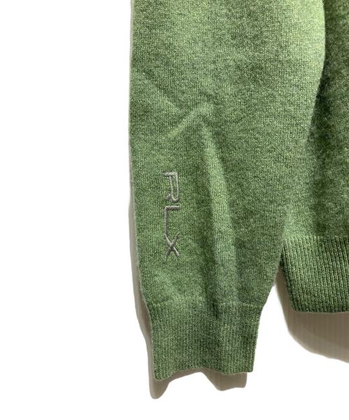 RLX RALPH LAUREN（アールエルエックスラルフローレン）RLX RALPH LAUREN (アールエルエックスラルフローレン) カシミヤニットパーカー グリーン サイズ:Mの古着・服飾アイテム