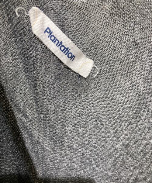 plantation（プランテーション）Plantation (プランテーション) リネン混ワンピース ブラック×グレー サイズ:2の古着・服飾アイテム