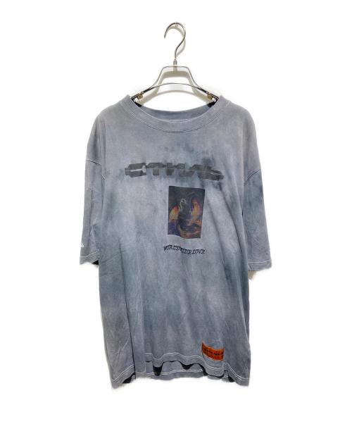 HERON PRESTON（ヘロンプレストン）HERON PRESTON (ヘロンプレストン) worldwide loveTシャツ グレー サイズ:Ｍの古着・服飾アイテム