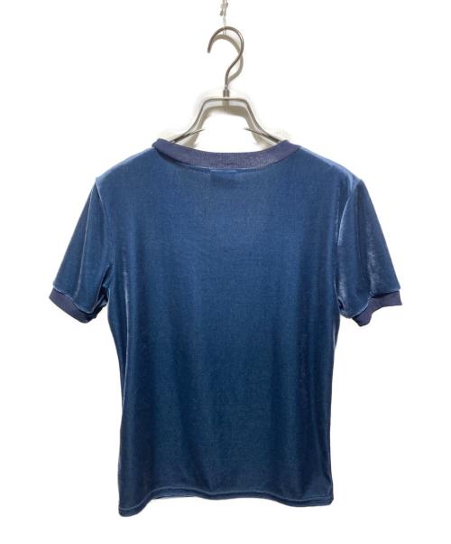 CITYSHOP（シティショップ）CITYSHOP (シティショップ) ベロアカットソー/BICOLOR VELVET T SHIRT ネイビー サイズ:FREEの古着・服飾アイテム