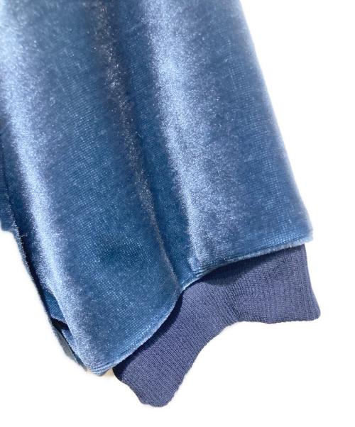 CITYSHOP（シティショップ）CITYSHOP (シティショップ) ベロアカットソー/BICOLOR VELVET T SHIRT ネイビー サイズ:FREEの古着・服飾アイテム