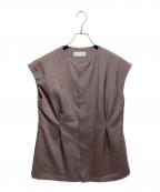 RIM.ARKリムアーク）の古着「Vest like tops/ノースリーブブラウス」｜ブラウン