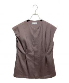 RIM.ARK（リムアーク）の古着「Vest like tops/ノースリーブブラウス」｜ブラウン