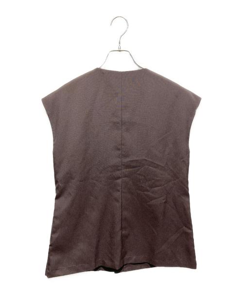RIM.ARK（リムアーク）RIM.ARK (リムアーク) Vest like tops/ノースリーブブラウス ブラウン サイズ:FREEの古着・服飾アイテム