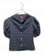 Vivienne Westwood RED LABELヴィヴィアンウエストウッドレッドレーベル）の古着「フェザーシャツ/フリンジ変形シャツ」｜ブラック