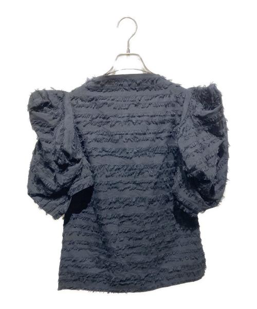 Vivienne Westwood RED LABEL（ヴィヴィアンウエストウッドレッドレーベル）Vivienne Westwood RED LABEL (ヴィヴィアンウエストウッドレッドレーベル) フェザーシャツ/フリンジ変形シャツ ブラック サイズ:Mの古着・服飾アイテム