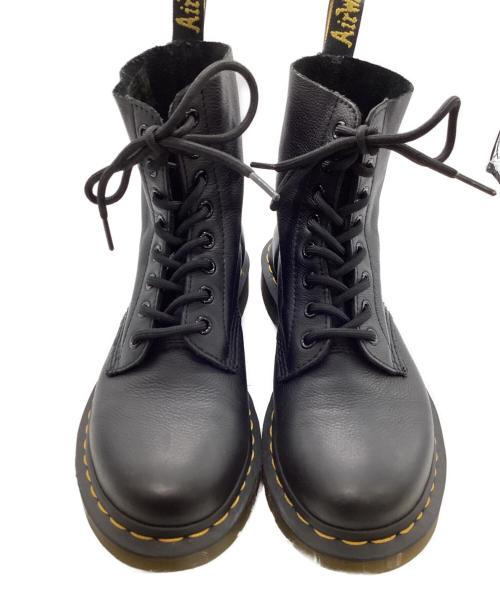 Dr.Martens（ドクターマーチン）Dr.Martens (ドクターマーチン) PASCAL VIRGINIA 8 ホールブーツ ブラック サイズ:24の古着・服飾アイテム