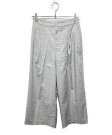 BALLSEY（ボールジィ）の古着「コットンリネンポリエステル ワイドクロップドパンツ」｜グレー