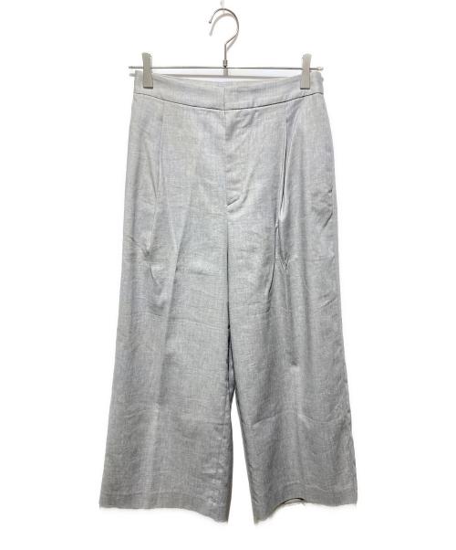 BALLSEY（ボールジィ）BALLSEY (ボールジィ) コットンリネンポリエステル ワイドクロップドパンツ グレー サイズ:36 未使用品の古着・服飾アイテム