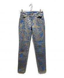 VERSACE JEANS COUTURE（ヴェルサーチ ジーンズクチュール）の古着「バロッコ柄デニムパンツ」｜ブルー