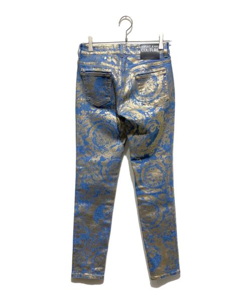 VERSACE JEANS COUTURE（ヴェルサーチ ジーンズクチュール）VERSACE JEANS COUTURE (ヴェルサーチ ジーンズクチュール) バロッコ柄デニムパンツ ブルー サイズ:28の古着・服飾アイテム