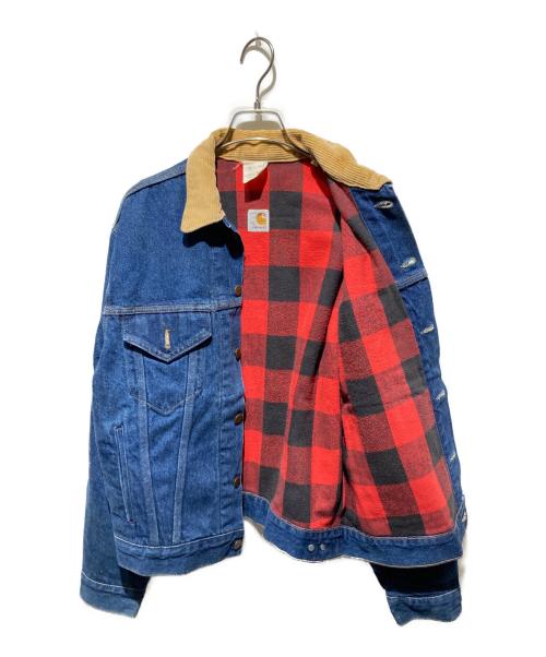 CarHartt（カーハート）CarHartt (カーハート) 80's 裏地赤ネルデニムトラッカージャケット インディゴ サイズ:42の古着・服飾アイテム