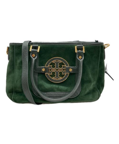 TORY BURCH（トリーバーチ）TORY BURCH (トリーバーチ) アマンダミニサッチェル スウェードバッグ グリーンの古着・服飾アイテム