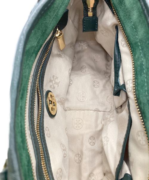 TORY BURCH（トリーバーチ）TORY BURCH (トリーバーチ) アマンダミニサッチェル スウェードバッグ グリーンの古着・服飾アイテム