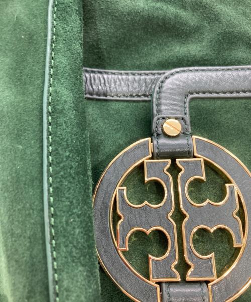 TORY BURCH（トリーバーチ）TORY BURCH (トリーバーチ) アマンダミニサッチェル スウェードバッグ グリーンの古着・服飾アイテム