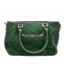 TORY BURCH (トリーバーチ) アマンダミニサッチェル スウェードバッグ グリーン：7000円
