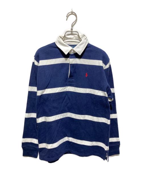 POLO RALPH LAUREN（ポロ・ラルフローレン）POLO RALPH LAUREN (ポロ・ラルフローレン) ラガーシャツ ネイビー×ホワイト サイズ:Ｌの古着・服飾アイテム