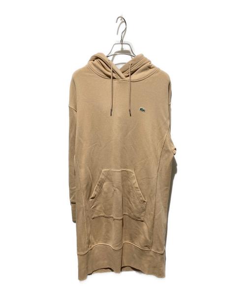 LACOSTE（ラコステ）LACOSTE (ラコステ) 裏毛スウェットフーディワンピース ベージュ サイズ:36の古着・服飾アイテム