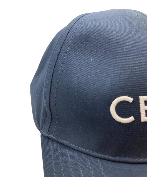 CELINE（セリーヌ）CELINE (セリーヌ) ロゴベースボールキャップ ネイビーの古着・服飾アイテム