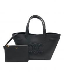 CELINE（セリーヌ）の古着「ミニカバアナイスキュイルトリオンフ/グレインドカーフスキン」｜ブラック