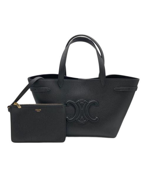 CELINE（セリーヌ）CELINE (セリーヌ) ミニカバアナイスキュイルトリオンフ/グレインドカーフスキン ブラックの古着・服飾アイテム
