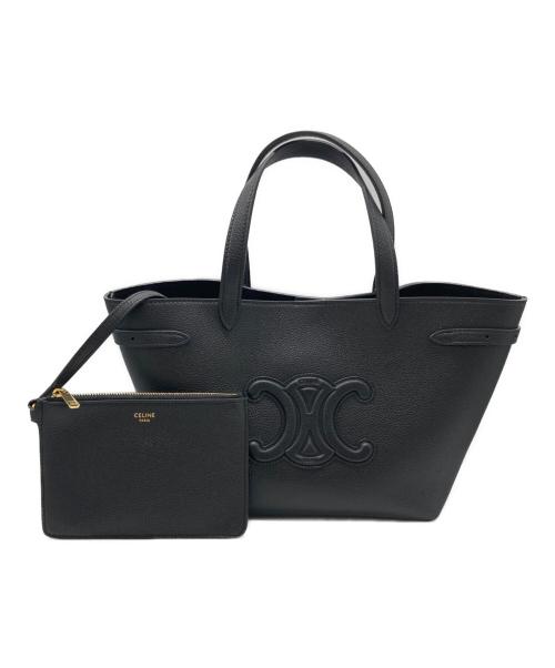 CELINE（セリーヌ）CELINE (セリーヌ) ミニカバアナイスキュイルトリオンフ/グレインドカーフスキン ブラックの古着・服飾アイテム