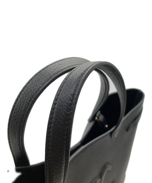 CELINE（セリーヌ）CELINE (セリーヌ) ミニカバアナイスキュイルトリオンフ/グレインドカーフスキン ブラックの古着・服飾アイテム