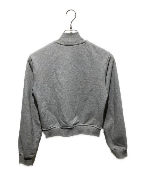 DIESEL（ディーゼル）DIESEL (ディーゼル) f-flacinジップアップ Dロゴ スタンドネック コットンジャケット グレー サイズ:XSの古着・服飾アイテム