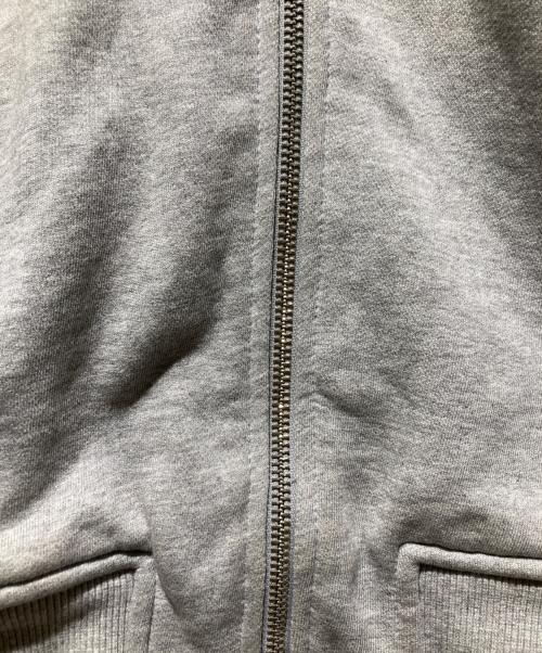 DIESEL（ディーゼル）DIESEL (ディーゼル) f-flacinジップアップ Dロゴ スタンドネック コットンジャケット グレー サイズ:XSの古着・服飾アイテム