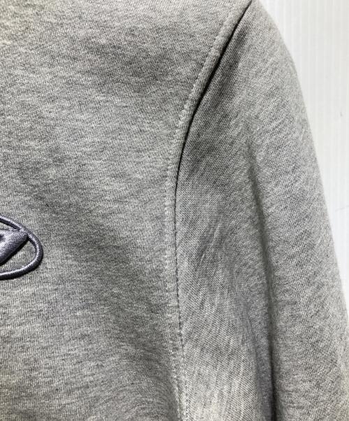 DIESEL（ディーゼル）DIESEL (ディーゼル) f-flacinジップアップ Dロゴ スタンドネック コットンジャケット グレー サイズ:XSの古着・服飾アイテム
